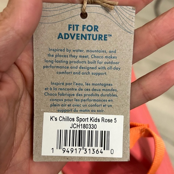 Chaco Kids' Chillos Darling Sport Sandal Rose SZ 5 - Picture 10 of 10